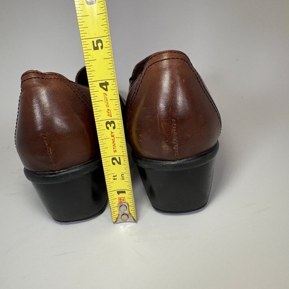 Clarks 89488 Slip On Casual Comfort Patridge Brown Leather Shoes Women Size 8.5 - Picture 7 of 7